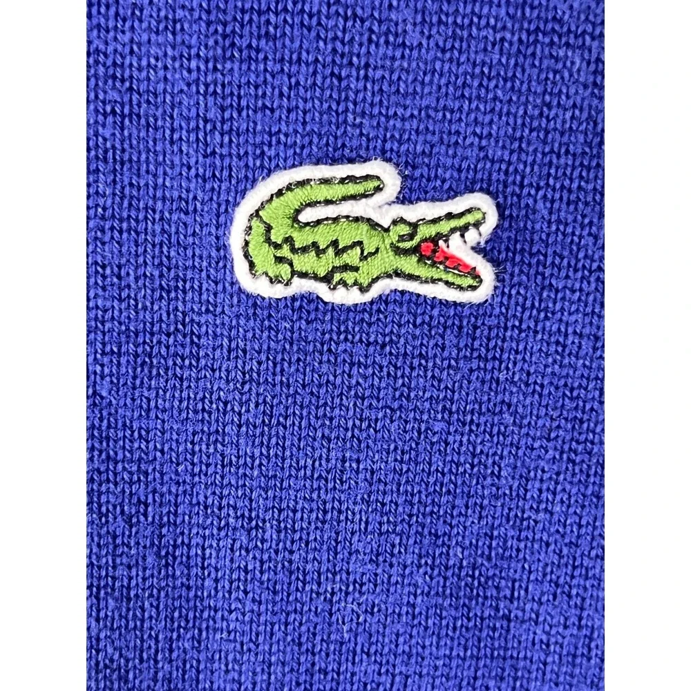 Lacoste Mens Royal Blue Quarter Zip Pullover Sweater Size US Medium FR 4